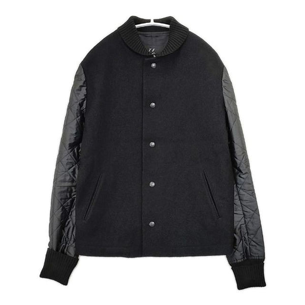 Y's ウール×キルティング YM-Ｙ03-814 ジャケット thinsulate中綿 ブルゾン ブラック レディース ワイズ/Yohji【中古】5-1026T∞