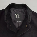 Y's ウール×キルティング YM-Ｙ03-814 ジャケット thinsulate中綿 ブルゾン ブラック レディース ワイズ/Yohji【中古】5-1026T∞