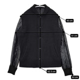 Y's ウール×キルティング YM-Ｙ03-814 ジャケット thinsulate中綿 ブルゾン ブラック レディース ワイズ/Yohji【中古】5-1026T∞