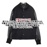 Y's ウール×キルティング YM-Ｙ03-814 ジャケット thinsulate中綿 ブルゾン ブラック レディース ワイズ/Yohji【中古】5-1026T∞