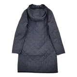 LAVENHAM キルティング ウール フード付き 中綿 コート ネイビー レディース ラベンハム【中古】5-1026T∞