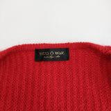 HUG O WaR ウールモヘアシルクカーディガン ボタンレス ニット カーディガン レッド レディース ハグオーワー【中古】5-0415T♪