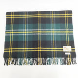 Traditional Weatherwear ラムウール チェック スコットランド製 マフラー ストール グリーン ブラック レディース トラディショナルウェザーウェア【中古】5-1016T◎