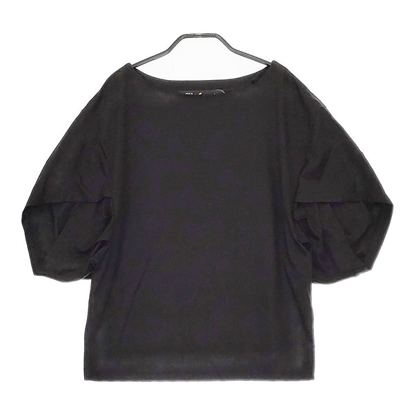 cloth&cross Hug O War ワイドチューリップスリーブカットソー 24SS ブラック レディース クロス＆クロス ハグオーワー【中古】5-0415S♪