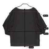 cloth&cross Hug O War ワイドチューリップスリーブカットソー 24SS ブラック レディース クロス＆クロス ハグオーワー【中古】5-0415S♪