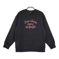 HUG O WaR ロゴ サイズM クルーネック スウェット ブラック レディース ハグオーワー【中古】5-0710M♪