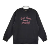 HUG O WaR ロゴ サイズM クルーネック スウェット ブラック レディース ハグオーワー【中古】5-0710M♪