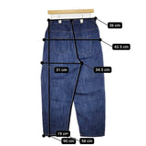 heavenly コットンリネン 10oz イージー デニムパンツ ネイビー レディース ヘブンリー【中古】5-0710M♪