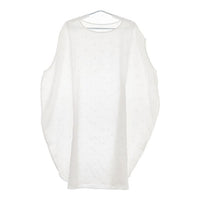 nest Robe 01152-1044 ドット刺繍リネンコクーンドレス ノースリーブチュニック ワンピース オフホワイト レディース ネストローブ【中古】5-0616S∞