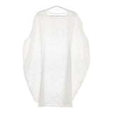 nest Robe 01152-1044 ドット刺繍リネンコクーンドレス ノースリーブチュニック ワンピース オフホワイト レディース ネストローブ【中古】5-0616S∞