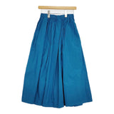 DMG タイプライタークロスマキシ丈スカート ギャザーロングスカート ターコイズブルー レディース ディーエムジー/ドミンゴ【中古】5-0710M♪