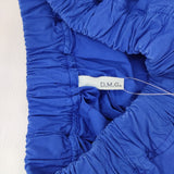 DMG タイプライタークロスマキシ丈スカート 17-429X ギャザー ロングスカート ブルー レディース ディーエムジー/ドミンゴ【中古】5-0710M♪