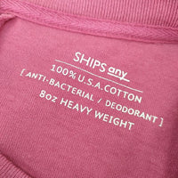 SHIPS any USAコットン 8oz HEAVY WEIGHT フレンチ スリーブ 半袖Ｔシャツ カットソー ピンク レディース シップスエニィ【中古】5-0616S∞