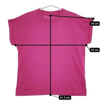 SHIPS any USAコットン 8oz HEAVY WEIGHT フレンチ スリーブ 半袖Ｔシャツ カットソー ピンク レディース シップスエニィ【中古】5-0616S∞
