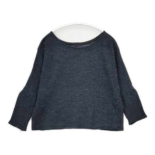Ebonyivory ウール プルオーバー ニットソー セーター ニット ブルーグレー レディース エボニーアイボリー【中古】5-0917T∞