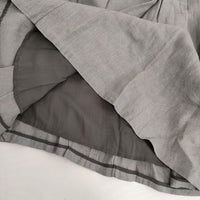 ebure リネン タック スカート グレー レディース エブール【中古】5-0921M∞