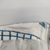 mina perhonen ts5917 montagne 手折りプリーツ ロングスカート ホワイト ブルー レディース ミナペルホネン【中古】5-0604M∞