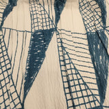 mina perhonen ts5917 montagne 手折りプリーツ ロングスカート ホワイト ブルー レディース ミナペルホネン【中古】5-0604M∞