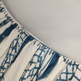 mina perhonen ts5917 montagne 手折りプリーツ ロングスカート ホワイト ブルー レディース ミナペルホネン【中古】5-0604M∞