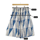 mina perhonen ts5917 montagne 手折りプリーツ ロングスカート ホワイト ブルー レディース ミナペルホネン【中古】5-0604M∞