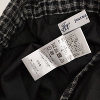 JOURNAL STANDARD LUXE リファインチェックパンツ 定価22000円 24AW ブラック レディース ジャーナルスタンダードラックス【中古】5-0415T♪