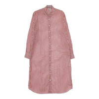 baserange OLE SHIRT DRESS ストライプ シャツワンピ ワンピース レッド ホワイト レディース ベースレンジ【中古】5-0604M∞