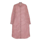 baserange OLE SHIRT DRESS ストライプ シャツワンピ ワンピース レッド ホワイト レディース ベースレンジ【中古】5-0604M∞
