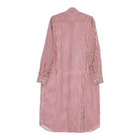 baserange OLE SHIRT DRESS ストライプ シャツワンピ ワンピース レッド ホワイト レディース ベースレンジ【中古】5-0604M∞
