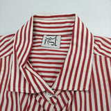 baserange OLE SHIRT DRESS ストライプ シャツワンピ ワンピース レッド ホワイト レディース ベースレンジ【中古】5-0604M∞