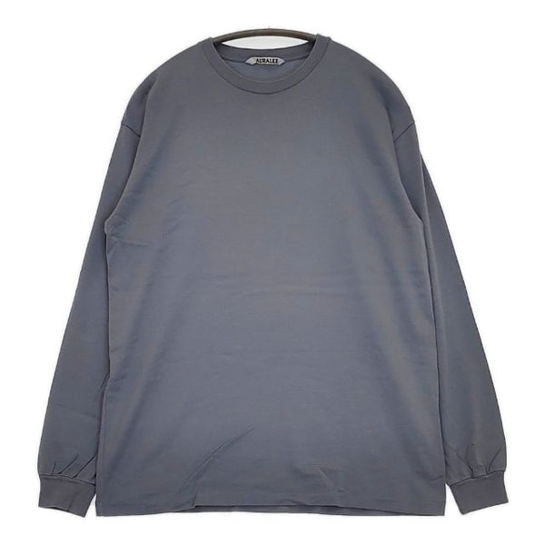 AURALEE LUSTER PLAITING L/S TEE 定価14000円 A20AP03GT 長袖Ｔシャツ カットソー ロンＴ ブルーグレー レディース オーラリー【中古】5-0823M∞