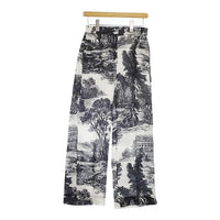 COS French Toile Linen Trousers フレンチトワル リネン パンツ ブラック ホワイト レディース コス【中古】5-0604M∞