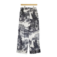 COS French Toile Linen Trousers フレンチトワル リネン パンツ ブラック ホワイト レディース コス【中古】5-0604M∞