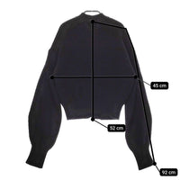 IENA COZUEANZAI ランダムボタンカーディガン 22080900740030 定価26400円 ウールカーディガン 22AW ブラック レディース イエナ【中古】5-0415T♪