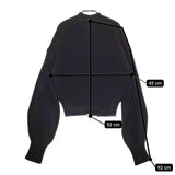 IENA COZUEANZAI ランダムボタンカーディガン 22080900740030 定価26400円 ウールカーディガン 22AW ブラック レディース イエナ【中古】5-0415T♪