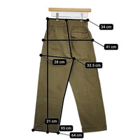 Nigel Cabourn カーゴパンツ 8036-08-50001 サイズ6 ミリタリー パンツ カーキ レディース ナイジェルケーボン【中古】5-0823G∞