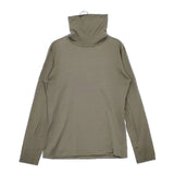 SUNSPEL コットン 英国製 ハイネック 長袖Ｔシャツ カットソー ロンＴ カーキ レディース サンスペル【中古】5-0604M∞