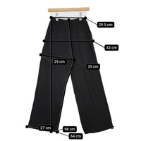 unfil ローシルク リブジャージー ワイドレッグ トラック パンツ定価31900円 wfsp-uw122 パンツ チャコールグレー レディース アンフィル【中古】5-0823G∞