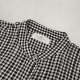 soil インド製 ギンガムチェック リネン 前ボタン ワンピース ブラック ホワイト レディース ソイル【中古】5-0823M∞