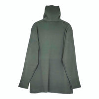 qualite コットンリブタートル ハイネックカットソー ニット グリーン レディース カリテ【中古】5-0509M♪