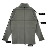 qualite コットンリブタートル ハイネックカットソー ニット グリーン レディース カリテ【中古】5-0509M♪