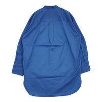 qualite バンドカラー スリット ヴィンテージブロードスタンドシャツ 長袖シャツ ブルー レディース カリテ【中古】5-0823M∞