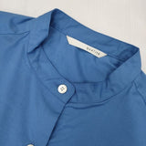 qualite バンドカラー スリット ヴィンテージブロードスタンドシャツ 長袖シャツ ブルー レディース カリテ【中古】5-0823M∞