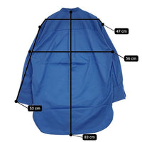 qualite バンドカラー スリット ヴィンテージブロードスタンドシャツ 長袖シャツ ブルー レディース カリテ【中古】5-0823M∞
