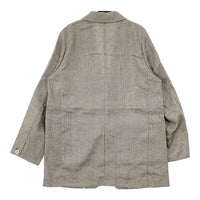 qualite 新品 ラメリネンジャケット 定価42900円 3248-00-80004 テーラードジャケット 24SS グレー レディース カリテ【中古】5-0616M∞