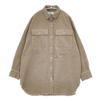 Healthy Denim ストレッチコーディロイビッグシャツ ベルト付き 長袖シャツ ベージュ レディース ヘルシーデニム【中古】5-0927T∞