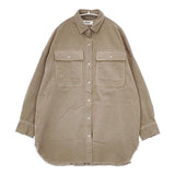 Healthy Denim ストレッチコーディロイビッグシャツ ベルト付き 長袖シャツ ベージュ レディース ヘルシーデニム【中古】5-0927T∞