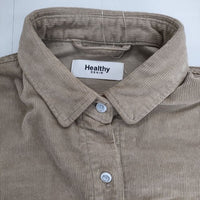 Healthy Denim ストレッチコーディロイビッグシャツ ベルト付き 長袖シャツ ベージュ レディース ヘルシーデニム【中古】5-0927T∞