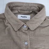 Healthy Denim ストレッチコーディロイビッグシャツ ベルト付き 長袖シャツ ベージュ レディース ヘルシーデニム【中古】5-0927T∞