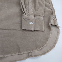 Healthy Denim ストレッチコーディロイビッグシャツ ベルト付き 長袖シャツ ベージュ レディース ヘルシーデニム【中古】5-0927T∞