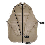 Healthy Denim ストレッチコーディロイビッグシャツ ベルト付き 長袖シャツ ベージュ レディース ヘルシーデニム【中古】5-0927T∞